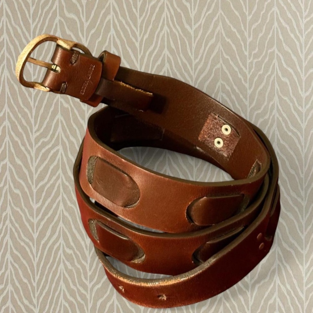Calvin Klein Jeans Dark Brown Belt with Oval Details